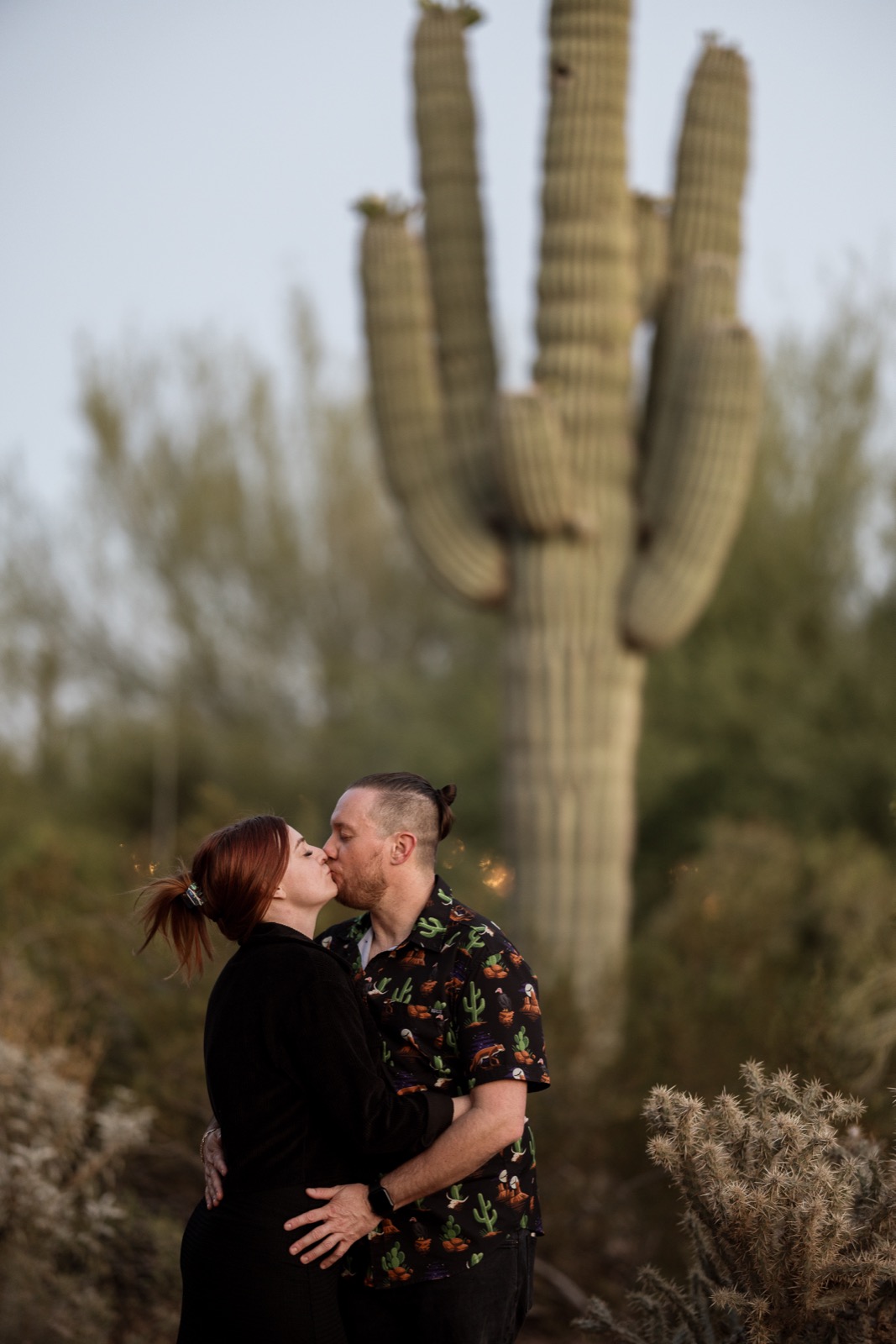 Kiss under the saguaro